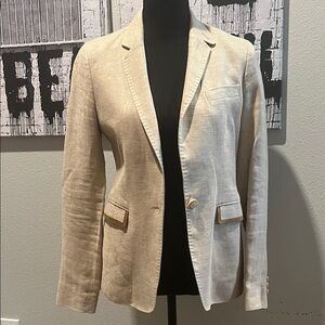 Massimo Dutti Two-Tone Beige Blazer